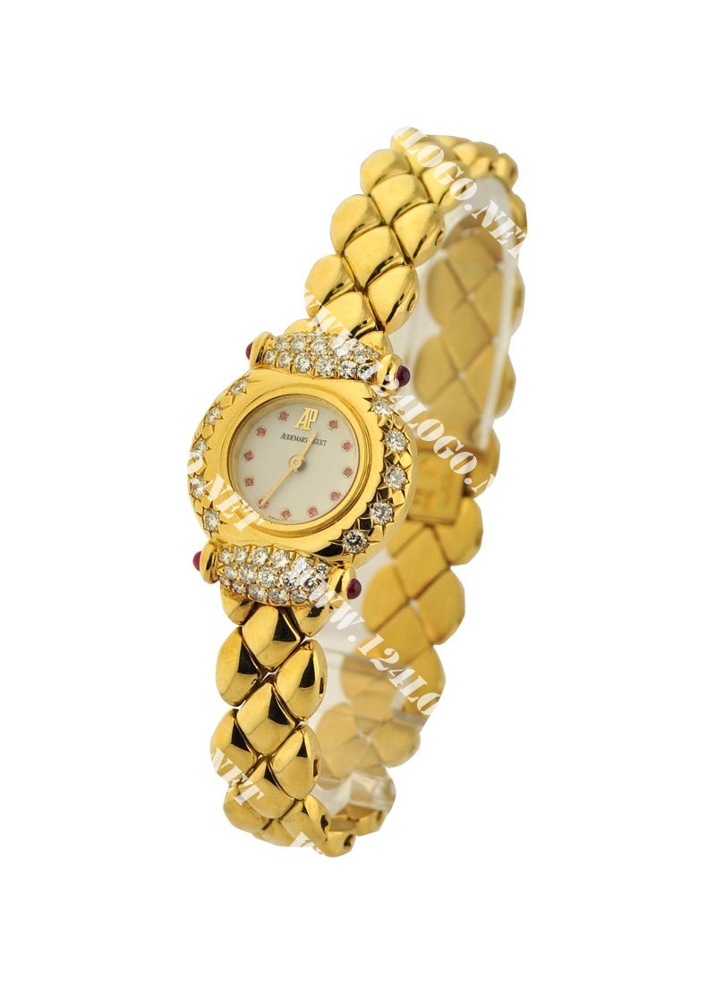 Replica Audemars Piguet Ladys Diamond Watches Yellow-Gold-Bracelet 2060