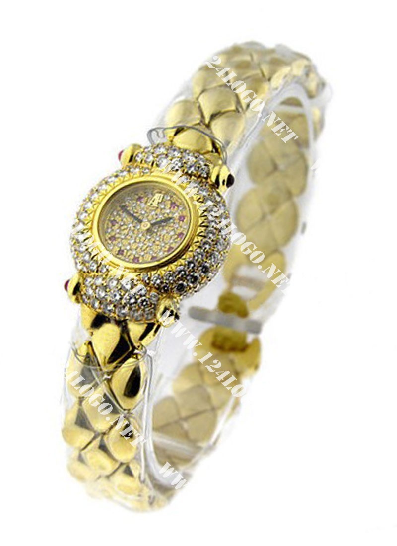 Replica Audemars Piguet Ladys Diamond Watches Yellow-Gold-Bracelet 66857BA.RR.1046BA.02