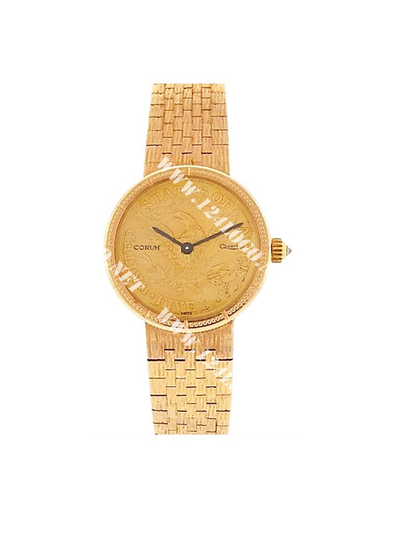 Replica Corum Coin Watch Ladies-Red-Gold A4013167