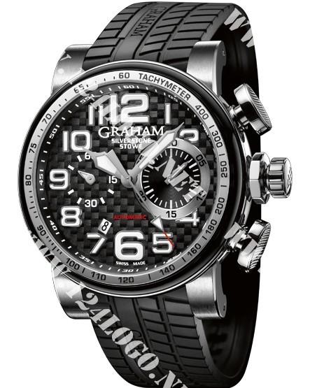 Replica Graham Grand Silverstone Stowe-Racing-Steel-with-Carbon-Bezel 2BLDC.B11A