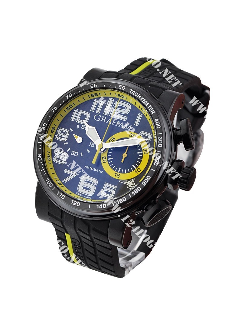 Replica Graham Silverstone Stowe Grand Silverstone Stowe Black Yellow Racing in Black PVD Steel 2BLDC.B28A 2BLDC.B28A