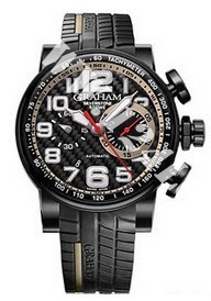Replica Graham Silverstone Stowe Silverstone Stowe Racing Chrono Mens 48mm Automatic in Black PVD Steel 2BLDC.E01A 2BLDC.E01A