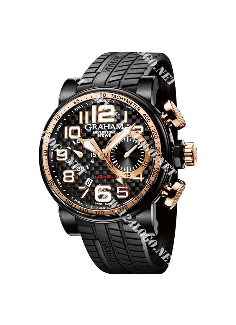 Replica Graham Silverstone Stowe Silverstone Stowe Classic 48mm in Black PVD Steel and Rose Gold 2BLDZ.B12A 2BLDZ.B12A
