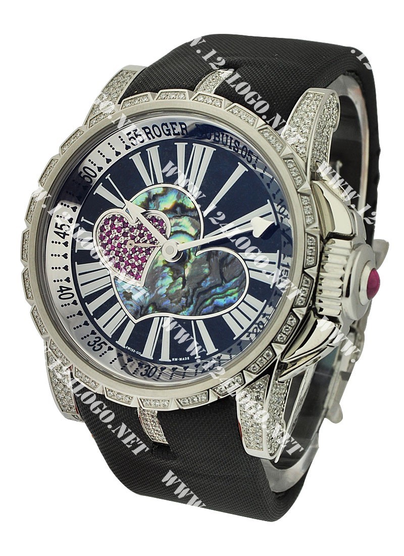 Replica Roger Dubuis Excalibur 39mm-White-Gold DBEX0038