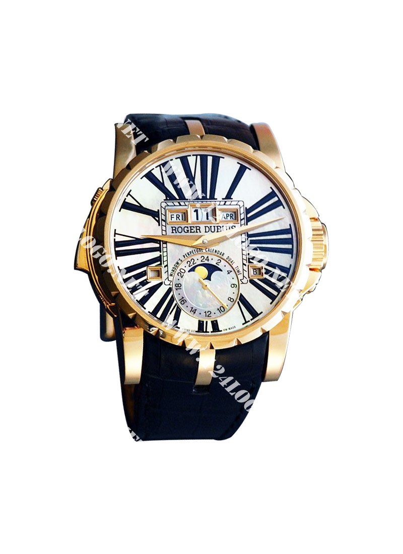 Replica Roger Dubuis Excalibur 45mm-Rose-Gold Private5