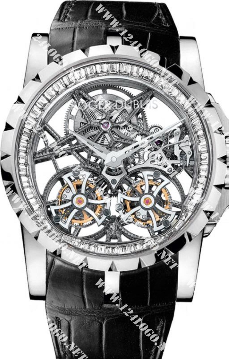 Replica Roger Dubuis Excalibur 45mm-White-Gold RDDBEX0252