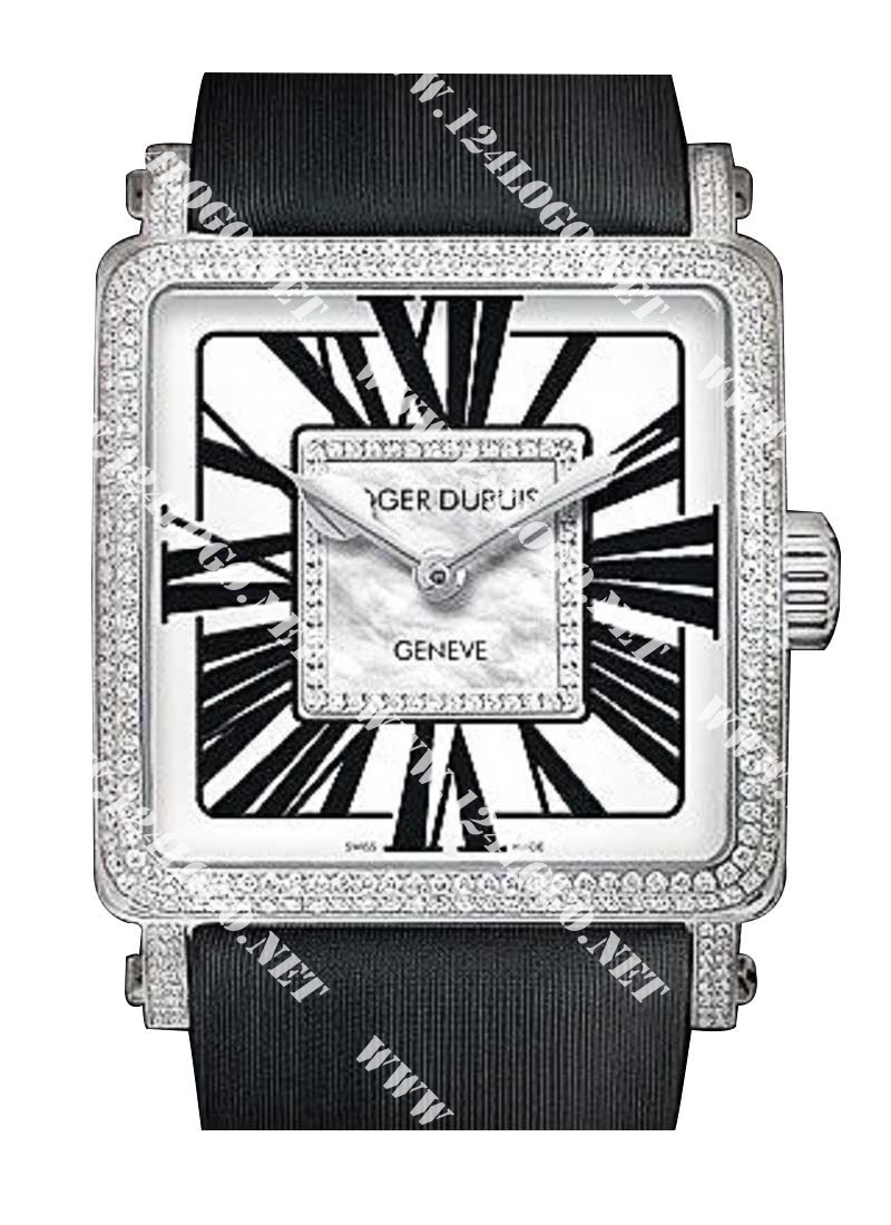 Replica Roger Dubuis Golden Square 34mm-White-Gold RDDBGS0768
