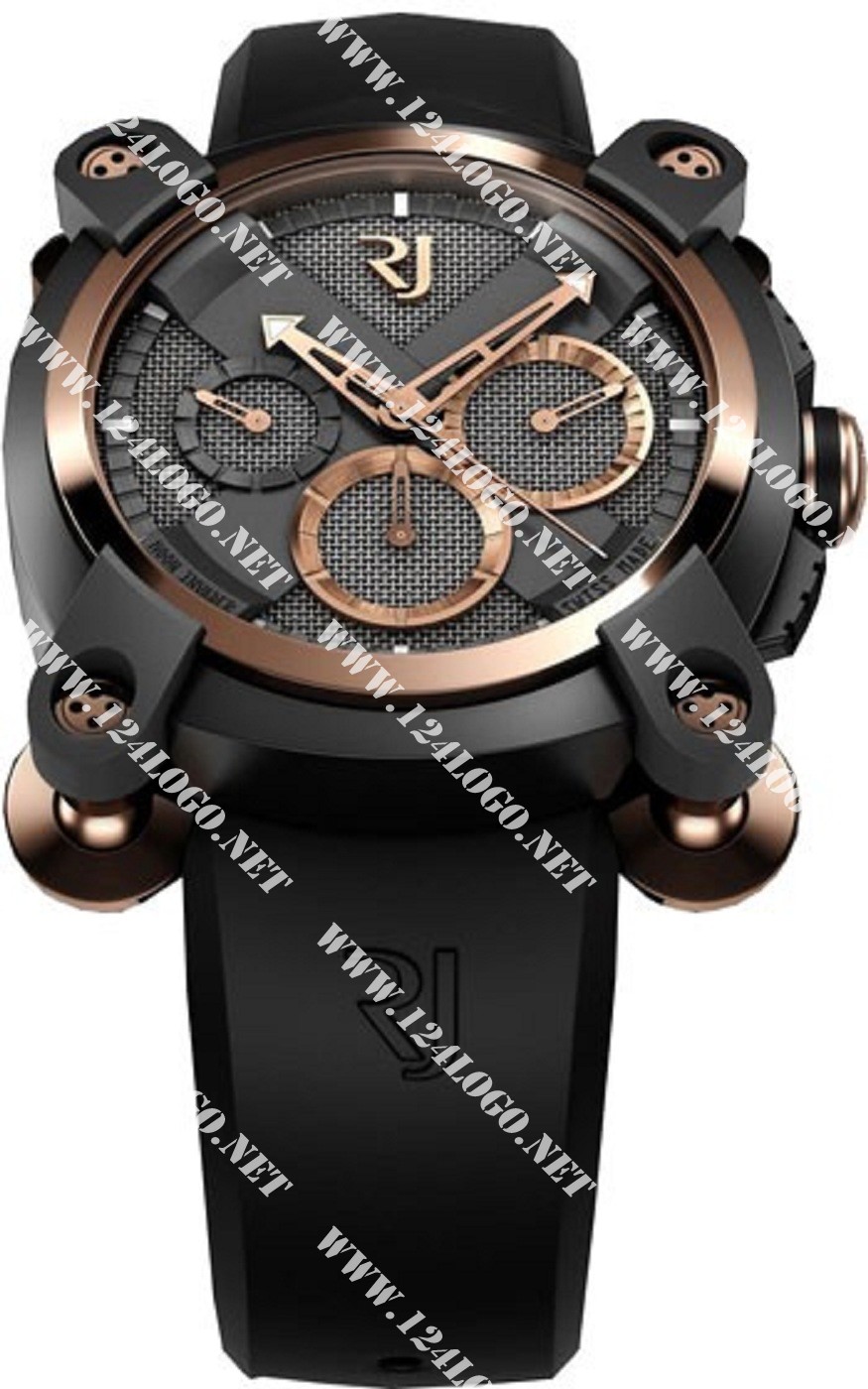 Replica Romain Jerome Moon Invader Rose Gold Moon Invader Red Metal Chronograph in Black PVD with Rose Gold Bezel RJ.M.CH.IN.004.01 RJ.M.CH.IN.004.01