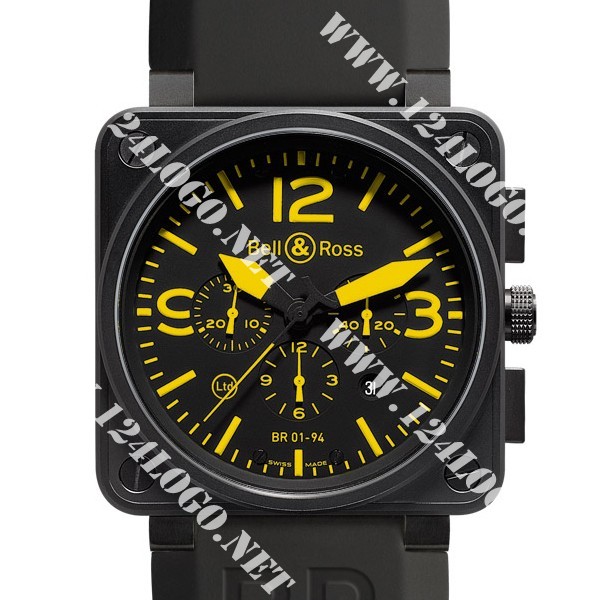 Replica Bell & Ross BR 01 94-Steel-Chrono BR01 94 Carbon Yellow