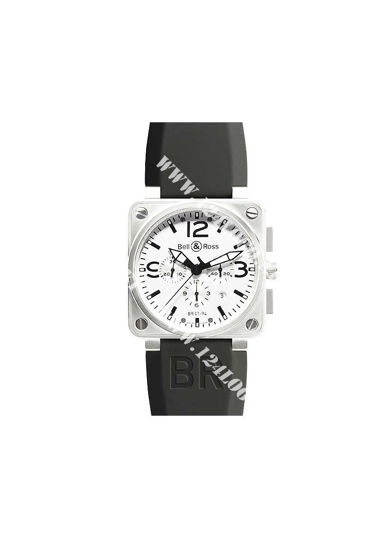 Replica Bell & Ross BR 01 94-Steel-Chrono BR 01 94 WHITE STEEL RS