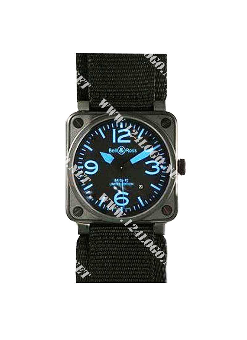 Replica Bell & Ross BR 03 Carbon BR03 92AviationPVDCoatedSteelBlueAccents