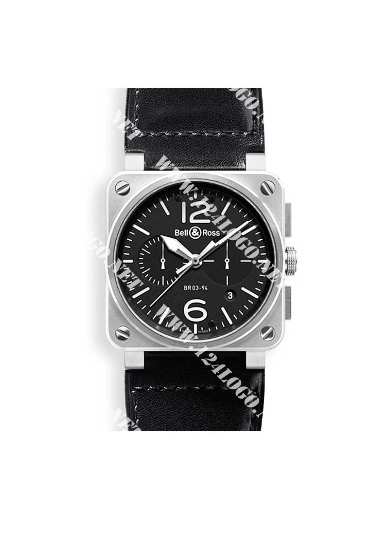 Replica Bell & Ross BR 03 Chronograph-Steel BR0394 BL SI/SCA