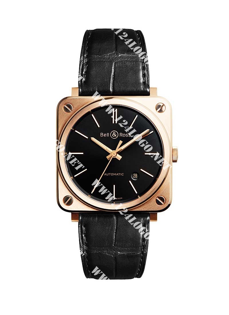 Replica Bell & Ross BRS Automatic-Rose-Gold BRS92 BL PG/SCR