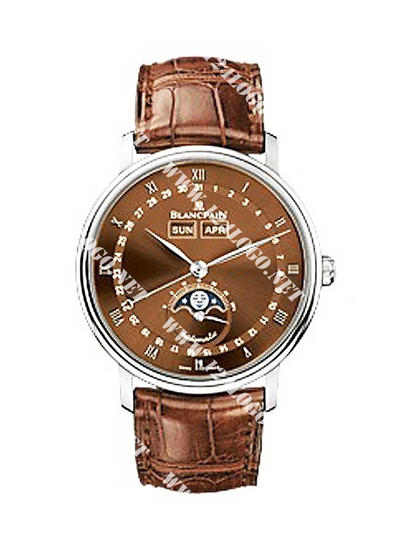 Replica Blancpain Villeret Moon-Phase-White-Gold 6263 1546A 55