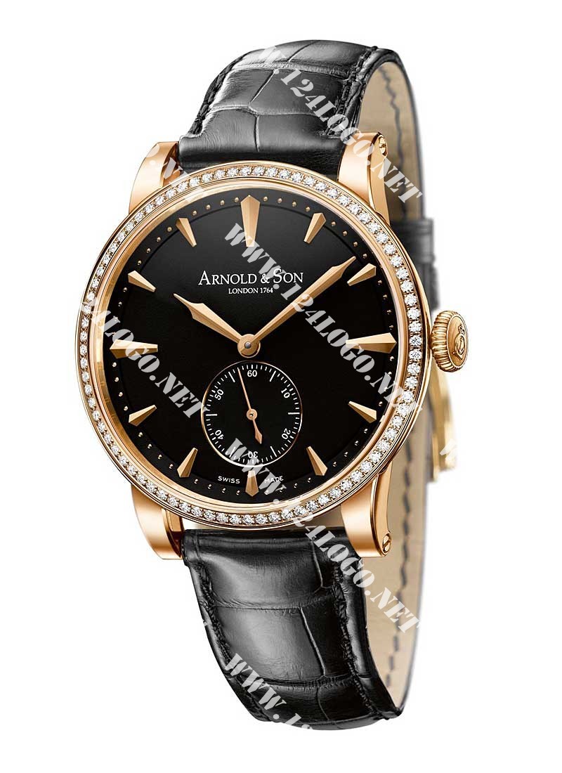 Replica Arnold & Son HMS1 HMS1 40mm in Rose Gold with Diamonds Bezel 1LCMP.B01A.C111A 1LCMP.B01A.C111A