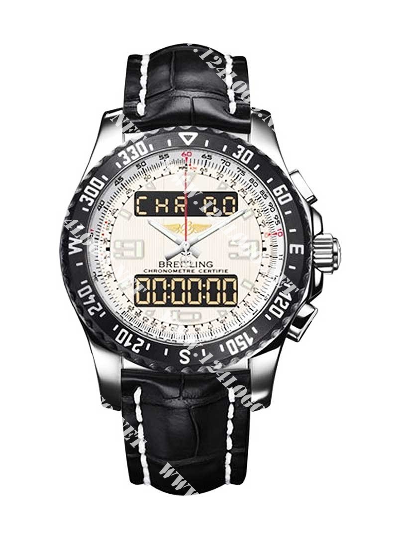 Replica Breitling Airwolf Raven-Vocano A7836434/G653 leather black tang