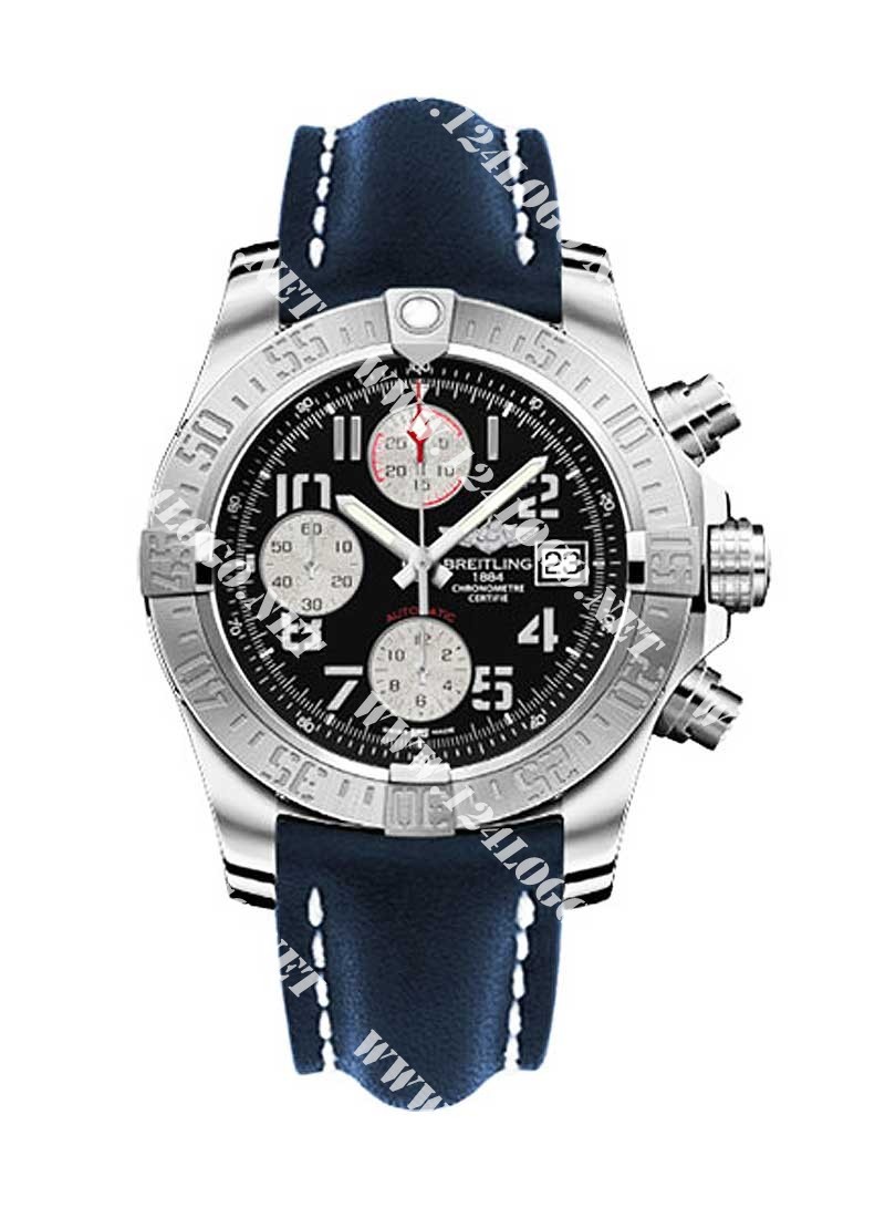 Replica Breitling Avenger II-GMT A1338111/BC33 leather blue deployant
