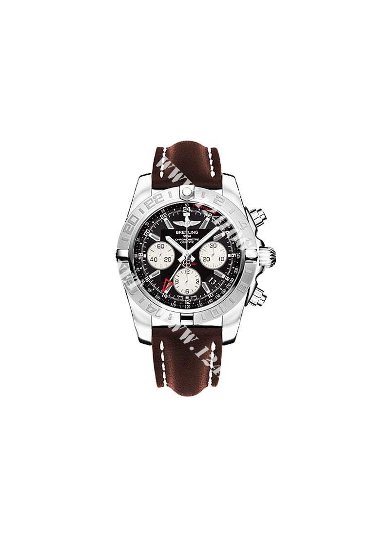 Replica Breitling Chronomat GMT-Chronograph AB042011/BB56 leather brown tang