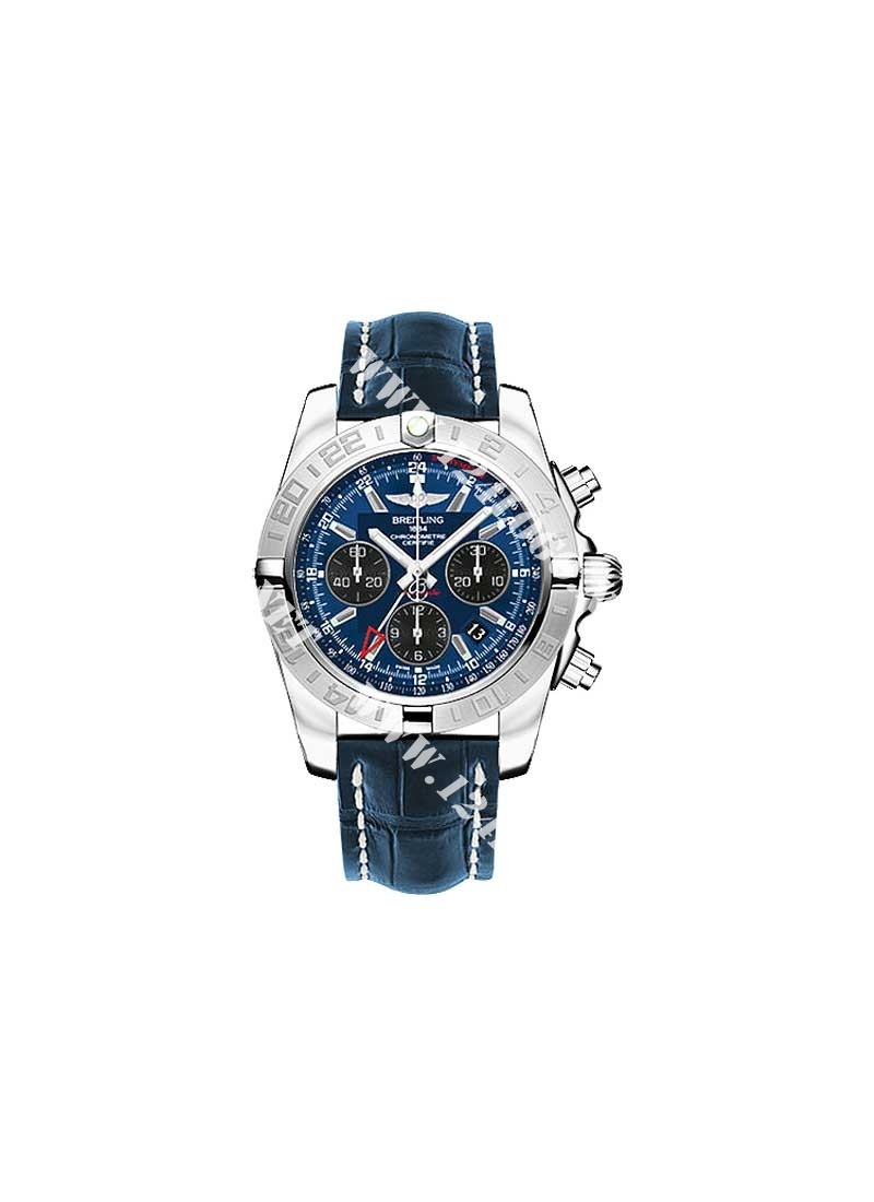 Replica Breitling Chronomat GMT-Chronograph AB042011/C852 croco blue deployant