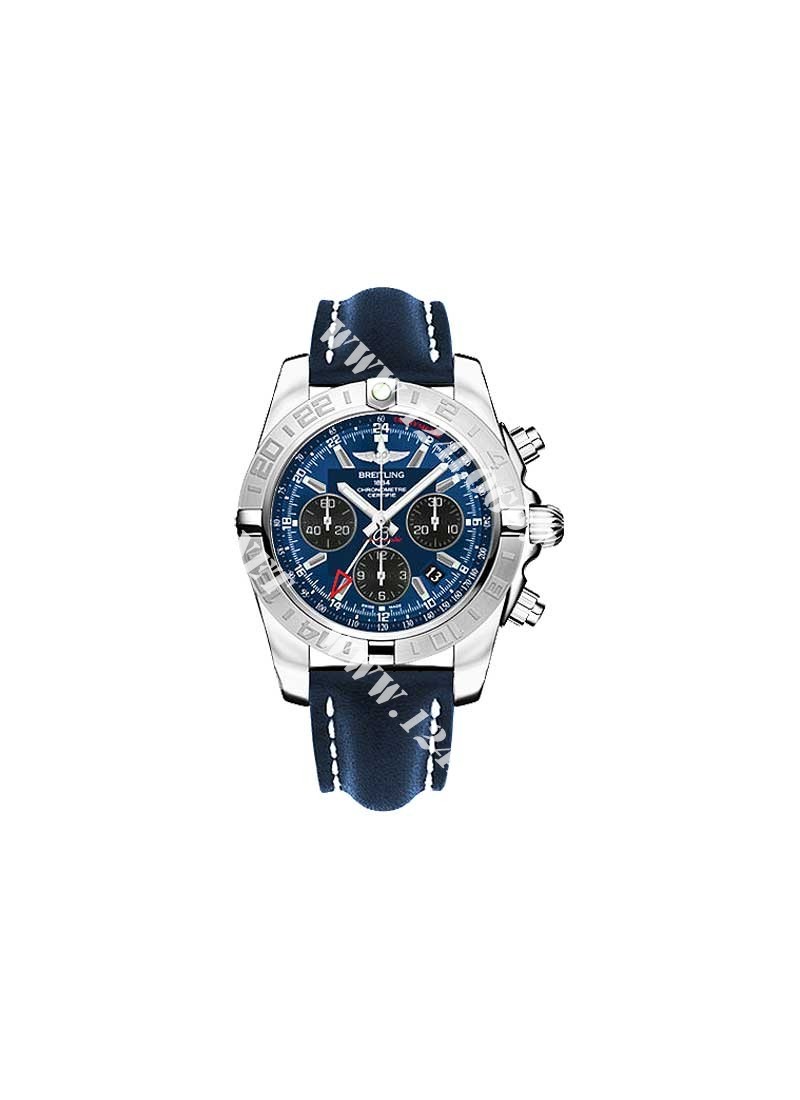 Replica Breitling Chronomat GMT-Chronograph AB042011/C852 leather blue tang