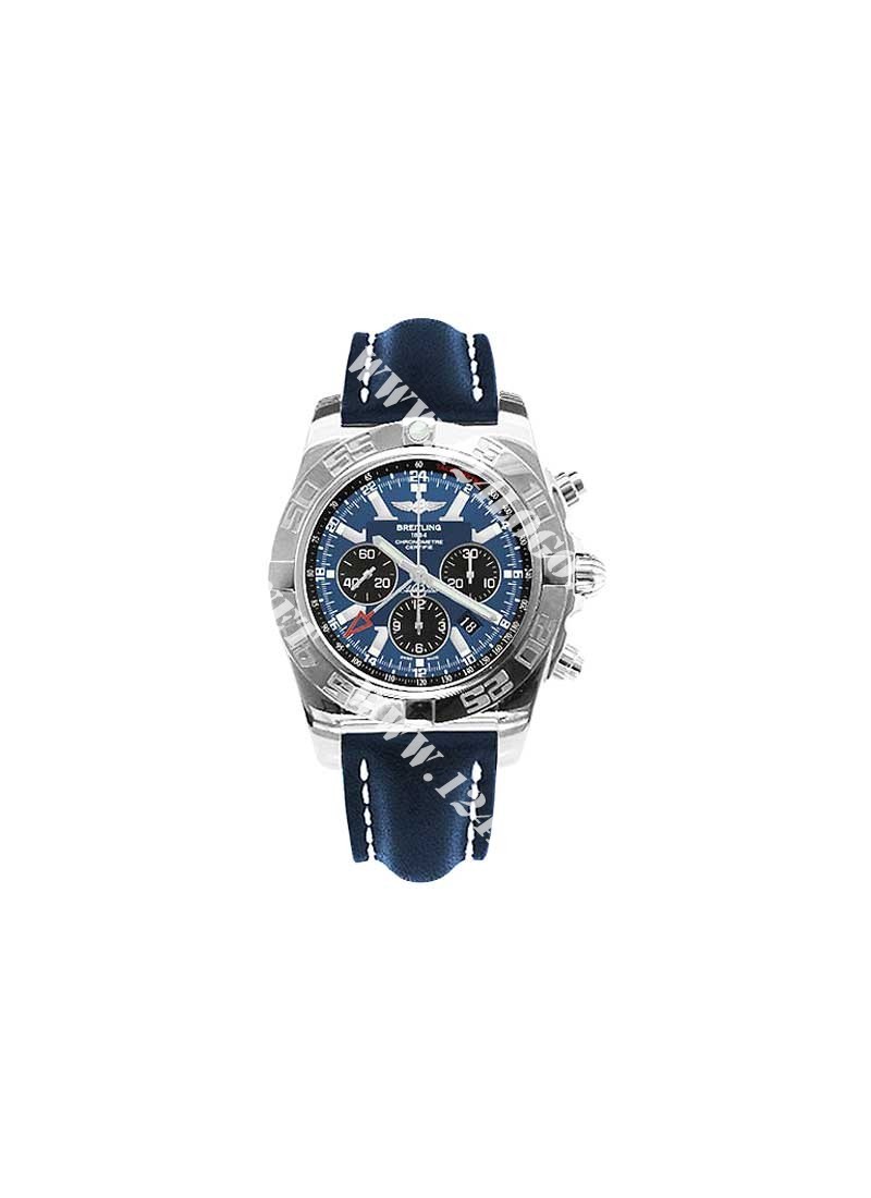 Replica Breitling Chronomat GMT-Chronograph AB041012/C835 leather blue tang