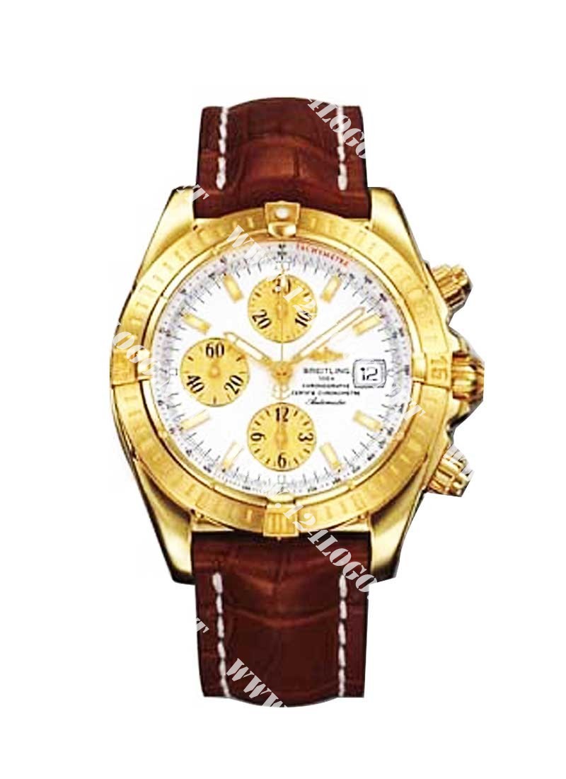 Replica Breitling Chronomat Yelow-Gold K1335611/G570 croco gold tang