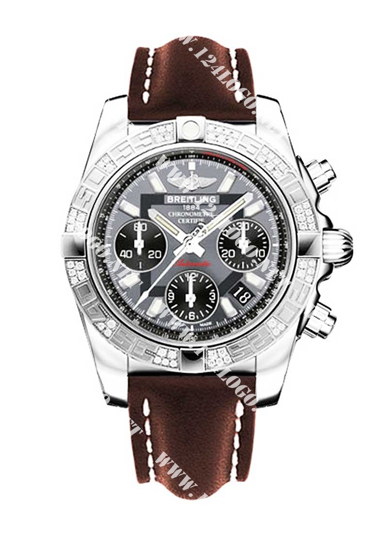 Replica Breitling Chronomat 41 Steel AB0140AA/F554 leather brown tang