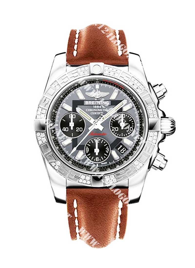 Replica Breitling Chronomat 41 Steel AB0140AA/F554 leather gold tang