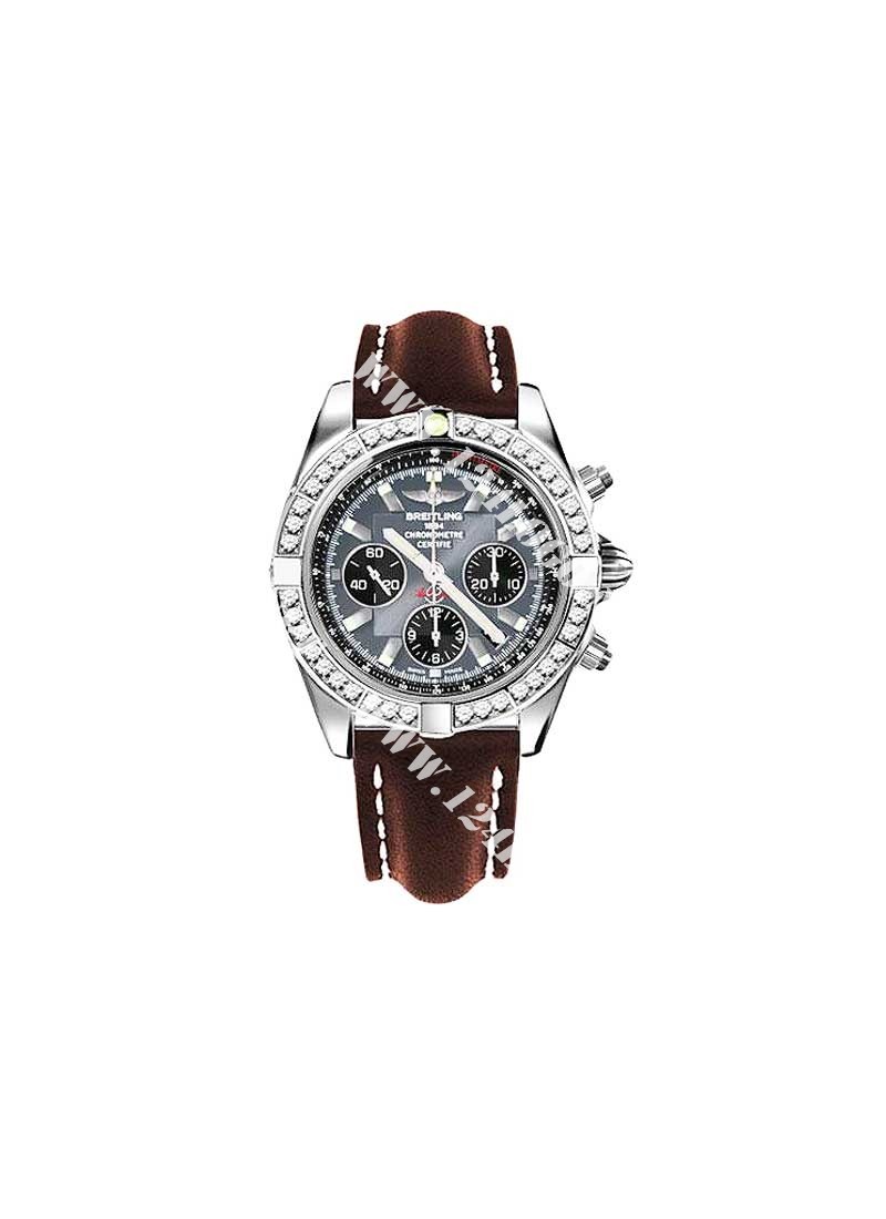 Replica Breitling Chronomat 44 Steel AB011053/F546 leather brown tang