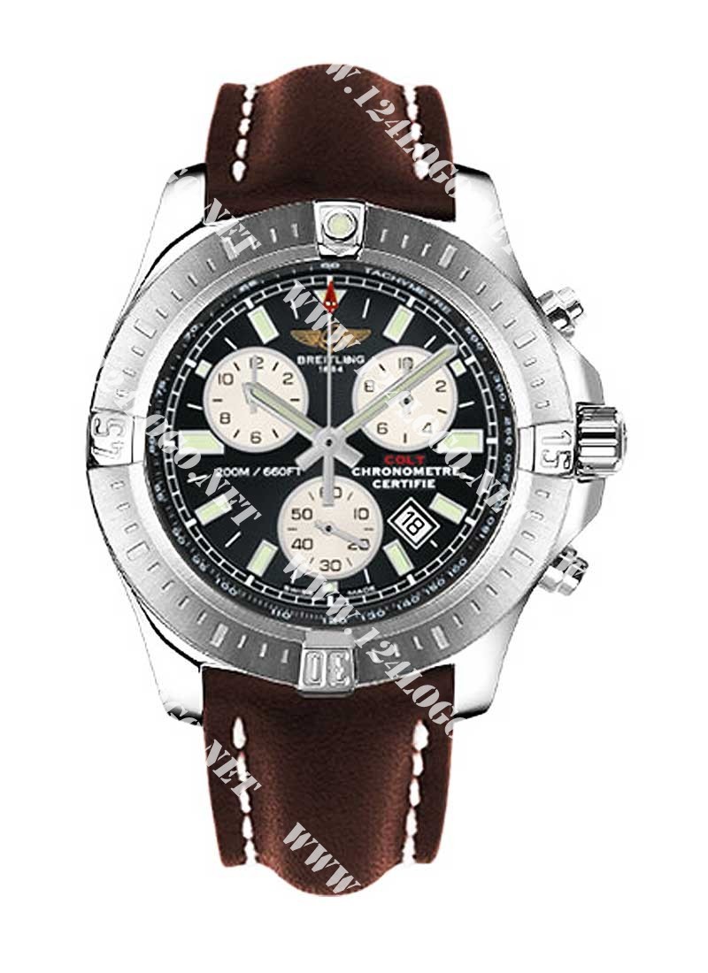 Replica Breitling Colt II Chrono-Steel A7338811/BD43 leather brown deployant