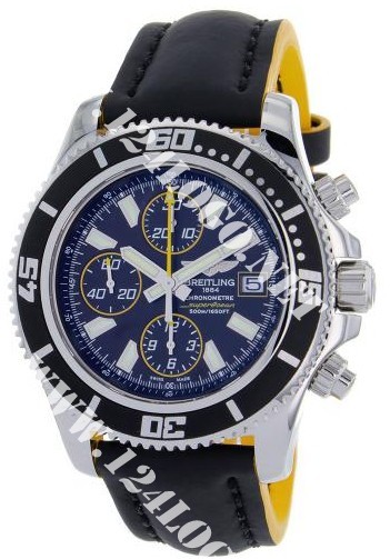 Replica Breitling Superocean Abyss-Chronograph A13341A8/BA82 leather black folding