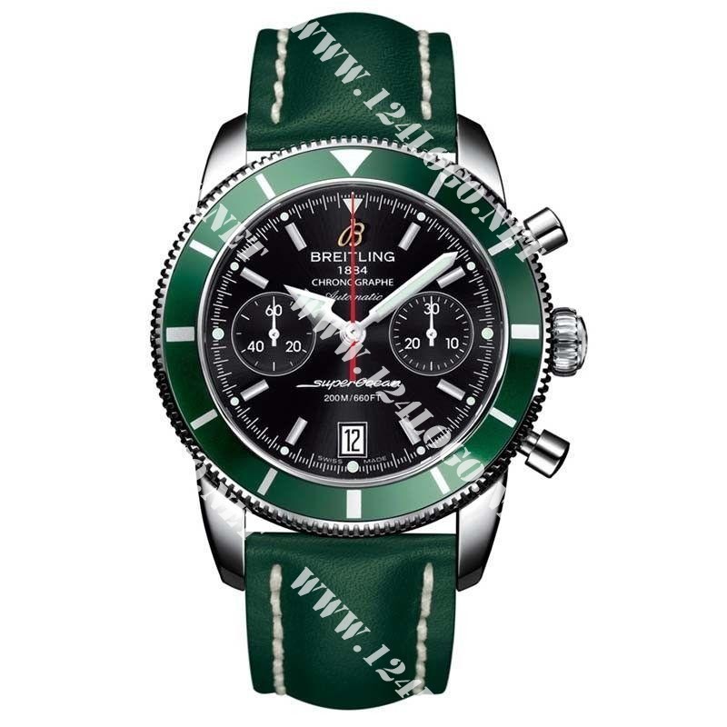 Replica Breitling Superocean Heritage-Chronograph A2337036/BB81 leather green deployant