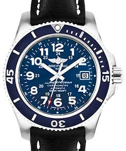 replica breitling superocean ii steel a17365d1/c915 leather black deployant watches