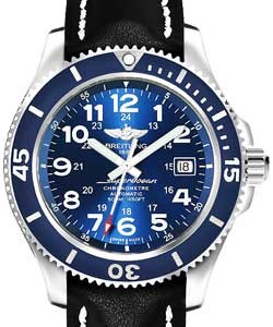 replica breitling superocean ii steel a17365d1/c915 leather black tang watches