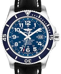 replica breitling superocean ii steel a17392d8/c910 leather black deployant watches