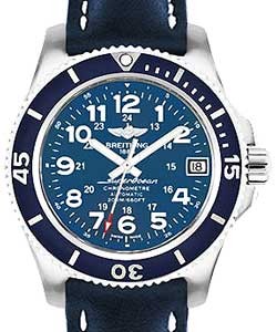 Replica Breitling Superocean II Steel A17312D1/C938 leather blue tang