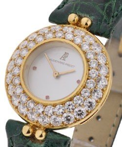 Replica Audemars Piguet Ladys Diamond Watches Yellow-Gold-Strap apladyygrnddmnds