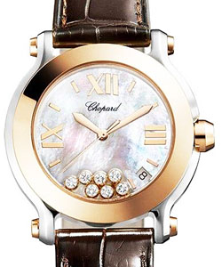 replica chopard happy sport round-2-tone-on-bracelet 278492 9004 watches