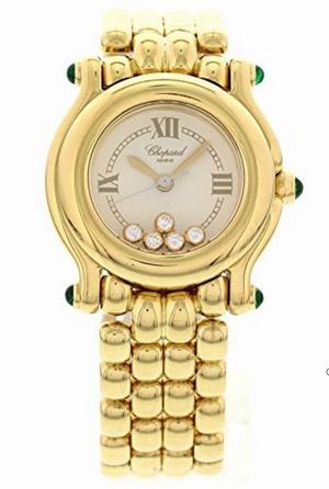 replica chopard happy sport round-yellow-gold 276150 22 watches