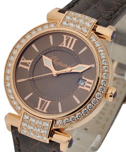 replica chopard imperiale round 40mm-rose-gold 384241 brown watches
