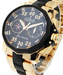 replica corum admirals cup leap-second-48mm-rose-gold 895.931.91/v791 an32 watches