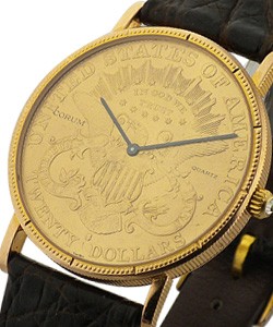Replica Corum Gold Coin Watch Mens-on-Strap 4414556