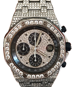 replica audemars piguet royal oak chronograph-steel-39mm 26300st.custom_added_diamonds watches