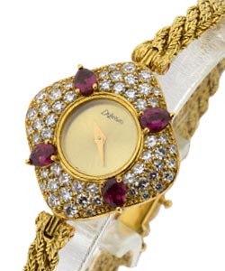 replica delaneau jeweled ladies collection white-gold delenau_lady_9 watches
