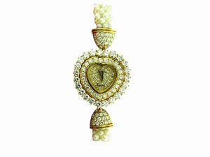 Replica Delaneau Jeweled Ladies Collection White-Gold G361/2