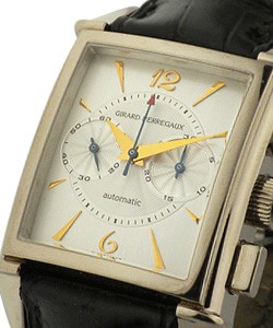 Replica Girard Perregaux Vintage 45 Chronograph-White-Gold 25990 wg
