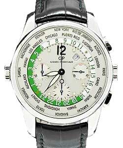 replica girard perregaux world time chrono-white-gold world_time_chronograph_steel_green watches