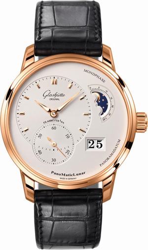 replica glashutte pano series panomaticlunar-rose-gold 90 02 45 35 05 watches