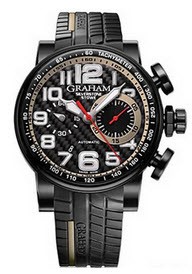 Replica Graham Silverstone Stowe Silverstone Stowe Racing Chrono Mens 48mm Automatic in Black PVD Steel 2BLDC.E01A 2BLDC.E01A