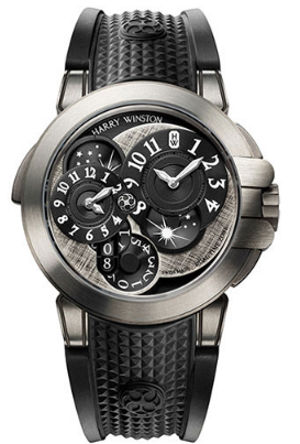 replica harry winston ocean dual time ocean dual time black edition in zalium oceatz44zz008 oceatz44zz008 watches